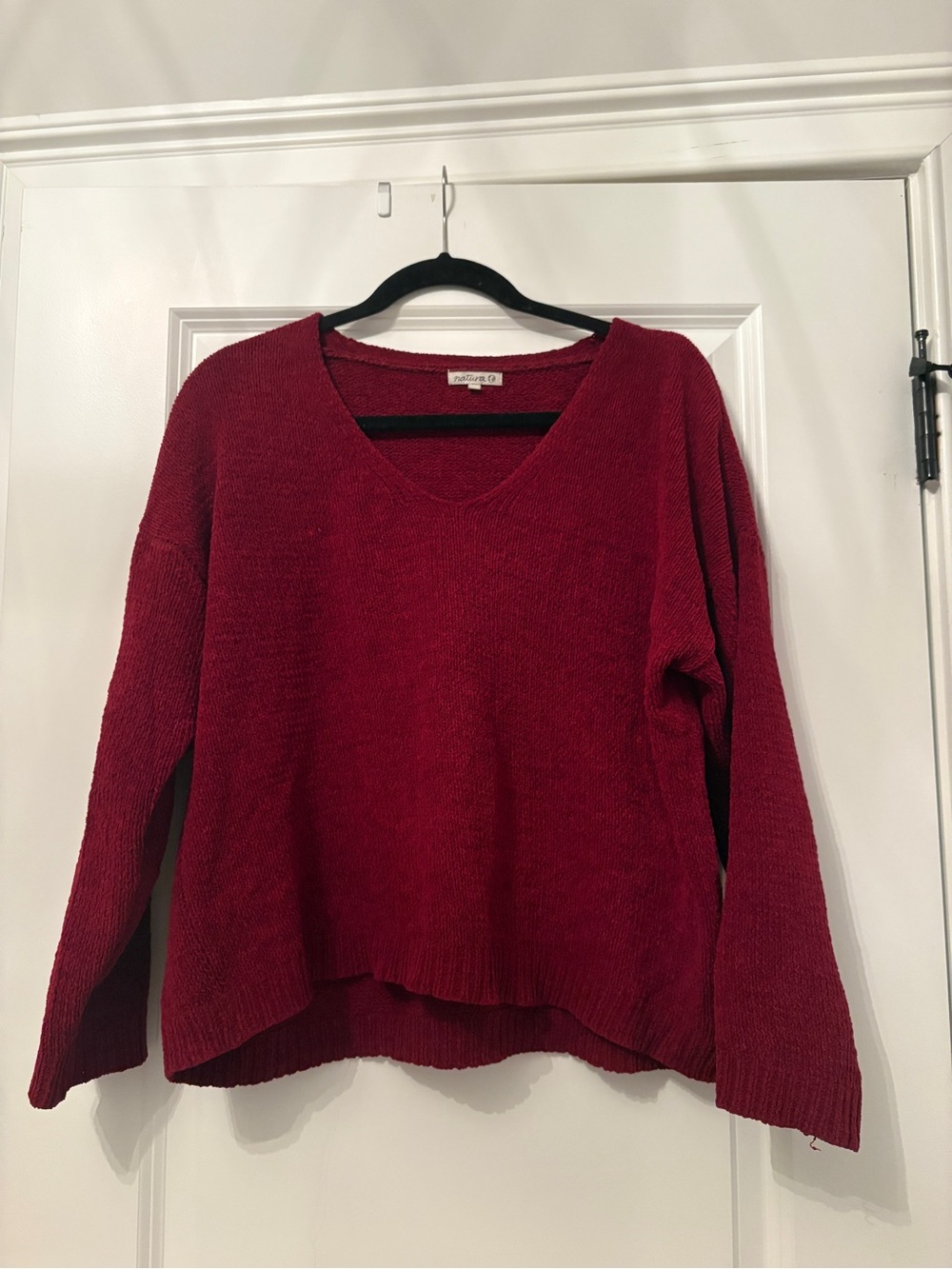 Cozy V-Neck Red Sweater